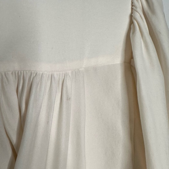 Frame | Cream Silk Button Down Top Size Small - Picture 7 of 11
